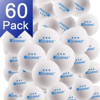 KEVENZ 60-Pack 3-Star Plus 40+mm White Table Tennis Balls,Advanced Training Ping Pong Balls
