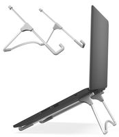 NUOV Adjustable Laptop Stand, Portable Foldable Lightweight Notebook Holder, Ventilated Aluminum Computer Riser for Desk Compatible with Mac MacBook Pro Air Apple Notebook, Ergonomic Laptop Lift