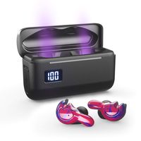 BRYWIN U-mini Bluetooth Earbuds Equiped with 365nm-Wavelength Lights, True Wireless Earbuds Waterproof IPX7 Bluetooth Earbuds Wireless Headphones Bluetooth Headphones(Magma Red)