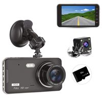 Dash Cam Front and Rear Dual with 32G SD Card, SILINTION Dash Camera 4 inch Dashboard Camera Full HD 170° Wide Angle Backup Camera with Night Vision G-Sensor Parking Monitor Loop Recording Motion Dete