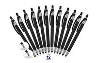 12 Pack Black Stylus with Ball Point Pen for iPad Mini, iPad 2/3, new iPad, iPhone 5 4S 4 3GS, iPod Touch, Motorola Xoom, Xyboard, Droid, Samsung Galaxy Asus (12 Pack Black)