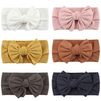 Makone Baby Headbands with Bows-Handmade Stretchy Nylon 5.5 inch Big Hair Bow Headband for Infant Baby Girls