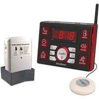 Clarity 52510.1 Home Notification System with Door Knocker and Bed Shaker (Red/White)