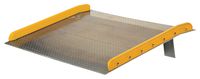 Vestil TAS-10-5460 Aluminum Dock Board with Steel Curb, 10000 lb. Capacity, 54" x 60", Silver