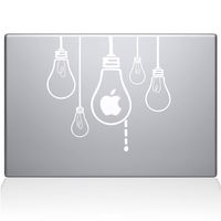 The Decal Guru Idea Light Bulbs MacBook Decal Vinyl Sticker - 13" MacBook Pro (2015 & Older) - White (0190-MAC-13P-W)