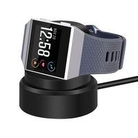 EloBeth Charger Stand Compatible with Fitbit Ionic Charger Silicone Replacement Charging Cradle Dock Holder Charger Desktop Station (Black)