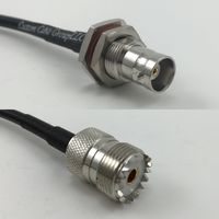 3 feet RFC195 KSR195 BNC FEMALE BIG BULKHEAD to SO239 UHF Female Pigtail Jumper RF coaxial cable 50ohm High Quality Quick USA Shipping