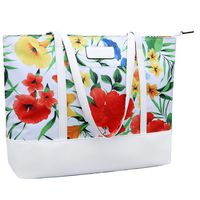 15.6 Laptop Tote Bag,15 Inch Large Business Work Bag,14 Inch Durable Nylon Bag for School,Travel,White Morning Glory