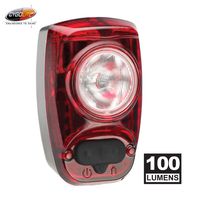 Cygolite Hotshot- 100 Lumen Bike Tail Light- 6 Night & Daytime Modes- User Tuneable Flash Speed- Compact Design- IP64 Water Resistant- Secured Hard Mount- USB Rechargeable- Great for Busy Roads