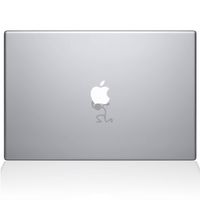 The Decal Guru 1009-MAC-13A-S Atlas Stick Figure Vinyl Sticker, 13" Macbook Air, Silver