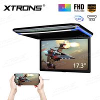 XTRONS 17.3 Inch 16:9 Ultra-Thin FHD Digital TFT Screen 1080P Video Car Overhead Player Roof Mounted Monitor HDMI Port 19201080 Full High Definition