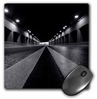 3dRose LLC 8 X 8 X 0.25 Inches Road Bridges Black and White Tunnel Mouse Pad (mp_27258_1)