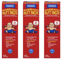 Boudreaux's Butt Paste Diaper Rash Ointment | Maximum Strength | 4 Ounce | Pack of 3
