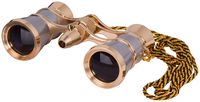 Levenhuk Broadway 325F Opera Glasses (Silver Theater Binoculars with LED Light and Chain)
