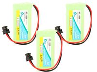 3 Pack - Replacement for Uniden DECT2185 Battery - Compatible with Uniden Cordless Phone Battery (700mAh 2.4V NI-MH)