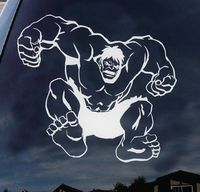 Incredible Hulk Super Hero Marvel Disney Characters Car Truck Laptop Macbook Decal Sticker 6 Inches White