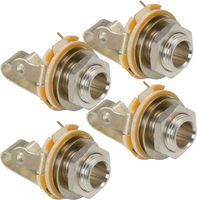 Switchcraft Type 11 (Pack of 4) Stereo 2-Conductor Input Jack, 1/4", Double Open Circuit, Made in USA