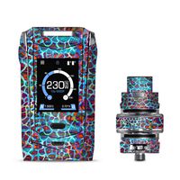 IT'S A SKIN Decal Vinyl Wrap for Smok Species 230W TFV8 Baby V2 Vape Sticker Sleeve Cover/Colorful Leopard Print