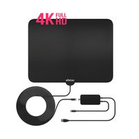 [UPDATED 2019] Digital Amplified Indoor HD TV Antenna 80-120 Miles Professional Version All Older TV's for Indoor Amplified Digital TV Support 4K 1080P Amplifier Signal Booster and 15FT Coaxial Cable