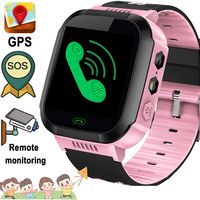 Smart Watch for Kids with GPS Tracker,Kids Phone Smart Watch Waterproof ip68 HD Touch Screen Camera SOS Game Christmas Birthday Gift for Girls Boys Age 3-14 iOS & Android (4.Pink, Splash-Proof)