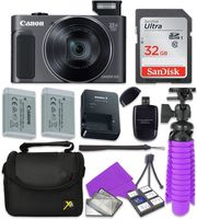 Canon PowerShot SX620 HS Digital Camera with Sandisk 32 GB SD Memory Card + Extra Battery + Tripod + Case + Card Reader + Cleaning Kit