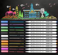 Metallic Marker Pens, 12 Assorted Color Sheen Glitter Painting Pen Card Making, Birthday Greeting, DIY Photo Album,Scrap booking,Rock Painting,Mug,Calligraphy,Valentine's Day Cards (Fine Tip(Hard))
