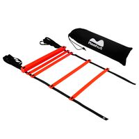 REEHUT Agility Ladder w/ Free User E-Book + Carry Bag - Speed Training Equipment (Red, 8 Rungs)