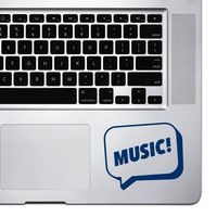 StickAny Palm Series Music Speech Bubble Sticker for MacBook Pro, Chromebook, and Laptops (Navy)
