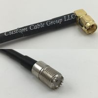 3 feet RFC195 KSR195 SMA MALE ANGLE to MINI UHF FEMALE Pigtail Jumper RF coaxial cable 50ohm High Quality Quick USA Shipping
