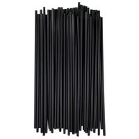 Choice Stirrers/Sip Straws for Coffee, Cocktail 7 1/2" Unwrapped (Black, 10 000)
