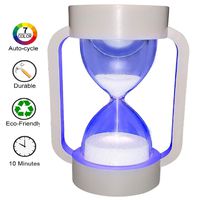SuLiao Hourglass Sand Timer Lamp: 10 Minute Sand Timer with 7 Color Changing & Warm NightLight for Kids Stay Focused - 10 minute hourglass