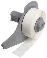 Brady M71-83-499 White Color B-499 Nylon Cloth Labels With Matte Finish For BMP71 Label Printer, Printable Area 0.5" Diameter (500 Per Roll)