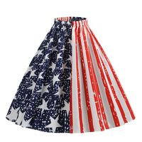 MOMJO Print Casual American Flag Skirt (M, American Flag 003)