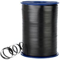 Morex Poly Crimped Curling Ribbon, 3/16-Inch by 500-Yard, Black