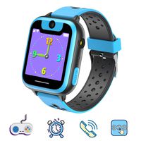 Kids Smart Watches Phone, SZBXD 1.44" Touch Camera Games Flashlight Wrist Watch Christmas Birthday Gifts for 3-12 Year Old Boys Girls (S6-Games-Blue)