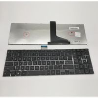 Sierra Blackmon US Layout Notebook Keyboard for Toshiba Satellite C50 C50D C55 C55D C50-A C50D-A Series Black With Frame 2 Pillars