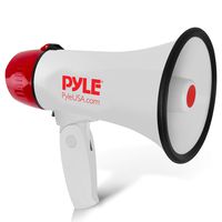 Pyle Megaphone Speaker PA Bullhorn - Built-in Siren - 20 Watt Adjustable Volume Control & 800 Yard Range - Ideal for Football, Soccer, Baseball, Cheerleading Fans, Coaches & Safety Drills - PMP20