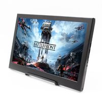 13.3" 1920x1080 60Hz FHD Portable Monitor 1080p LCD Screen with Dual Mini HDMI/Audio/Micro USB Ports, DC/Micro 5V 2A Power Supply, No CPU and Memory, Game, Industrial and Medical Display.
