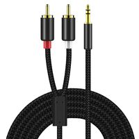 RCA Cable 6FT, UMECORE 3.5mm Plug Auxiliary Aux to 3 RCA AV Audio Video TV Cable Cord Wire for Home Theater, HDTV, MP3, HiFi Systems and More