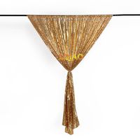 LQIAO Gold 5x7ft Wedding Sequin Curtain Photography Background Sequin Fabric,Wedding Sequin Backdrop Curtain Panel, Pocket 5x7FT(150x215cm)