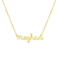 Awegift Personalized Name Necklace 18K Gold Plated New Mom Bridesmaid Gift Jewelry for Meghan