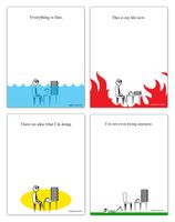 Funny Novelty Memo Pads Bundle (4 Items) Everything is Fine, This is my life Now, I have no idea what I'm doing, and I'm not even trying anymore