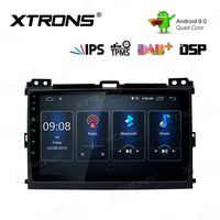 XTRONS Android 9.0 Car Stereo Radio Player 9 Inch IPS Touch Screen GPS Navigation Built-in DSP Bluetooth Head Unit Supports Full RCA Backup Camera WiFi OBD2 DVR TPMS for Toyota Land Cruiser Prado