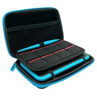 3 in 1 Case for New Nintendo 2DS XL,Carrying Case for Nintendo 2DS XL with Stylus,2 Screen Protector Film and 8 pcs Game Card Cases - Black
