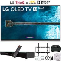 LG OLED65E9 65" E9 4K HDR OLED Glass Smart TV with AI ThinQ (2019 Model) Deco Gear Soundbar Bundle Includes Home Theater Surround Sound 31" Soundbar, TV Flat Wall Mount Kit and More