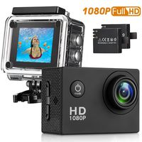 Action Camera, 96FT Waterproof Sport Camera Full HD 1080P 2.0 Inch LCD Display 140 Degree Wide Angle Lens Sport Recorder Car Camera with Outdoor Accessories