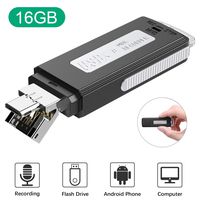 16GB USB Voice Recorder, TENSAFEE Mini Recorder Sound Audio Recorder for Lecture Meeting Pocket Voice Recorder Dictaphone Small Recording Device with 288 Hours Recording Capacity for Interview Class