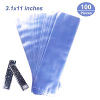 Shrink Wrap Bags for TV Remote Control,100 PCS 3.1x11 Inches Clear PVC Heat Shrink Universal Protective Film,Dustproof and Waterproof Protective Case Cover for Air Condition Video TV Remote
