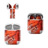 Skin Decals for Apple AirPods - Flame Dragon - Sticker Wrap Fits 1st and 2nd Generation