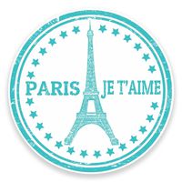 2 x 10cm/100mm Paris Eiffel Tower France Vinyl Sticker Decal Laptop Car Travel Luggage Label Tag #9300